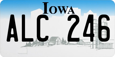 IA license plate ALC246