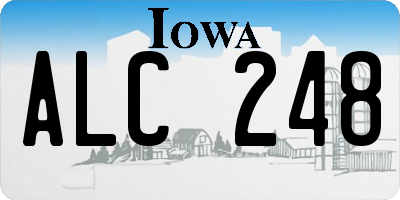 IA license plate ALC248