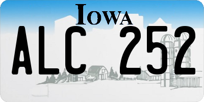IA license plate ALC252