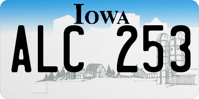 IA license plate ALC253