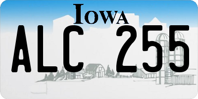 IA license plate ALC255