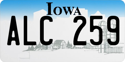 IA license plate ALC259