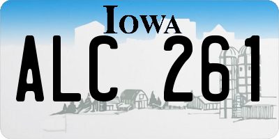 IA license plate ALC261