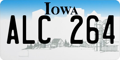 IA license plate ALC264