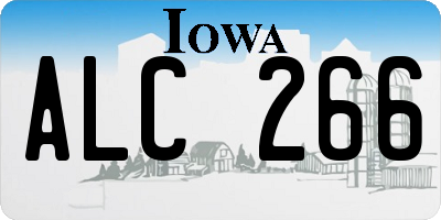 IA license plate ALC266