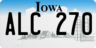 IA license plate ALC270