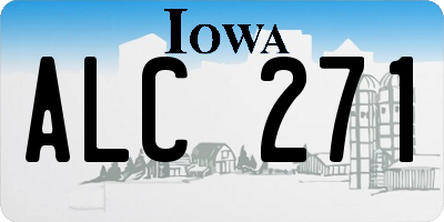 IA license plate ALC271