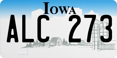IA license plate ALC273
