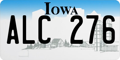 IA license plate ALC276