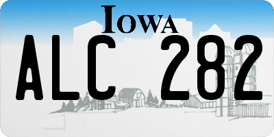 IA license plate ALC282