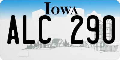 IA license plate ALC290