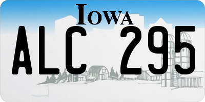 IA license plate ALC295