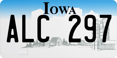 IA license plate ALC297