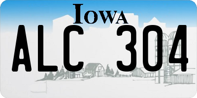 IA license plate ALC304