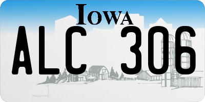IA license plate ALC306