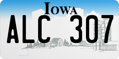 IA license plate ALC307
