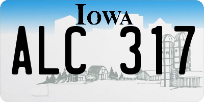 IA license plate ALC317