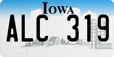 IA license plate ALC319