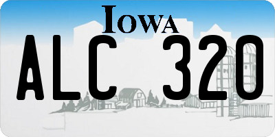 IA license plate ALC320