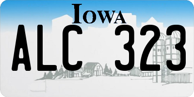 IA license plate ALC323