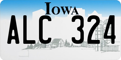 IA license plate ALC324