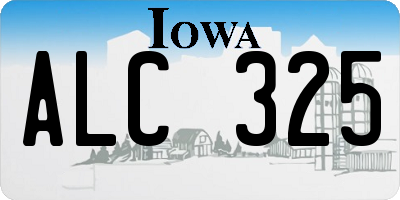 IA license plate ALC325