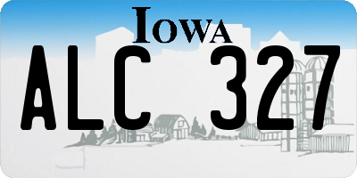 IA license plate ALC327