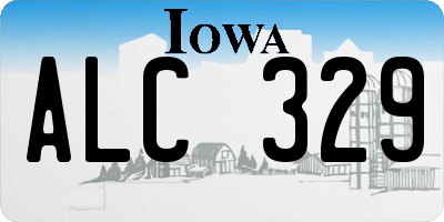 IA license plate ALC329