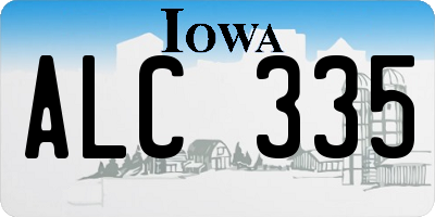 IA license plate ALC335