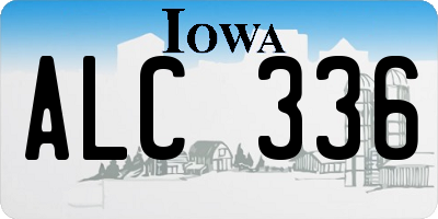IA license plate ALC336
