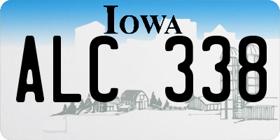 IA license plate ALC338