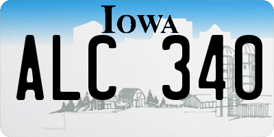 IA license plate ALC340