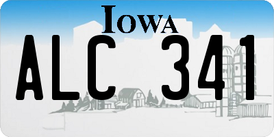 IA license plate ALC341