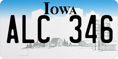 IA license plate ALC346