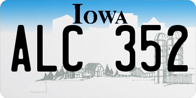 IA license plate ALC352