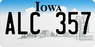 IA license plate ALC357