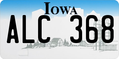 IA license plate ALC368