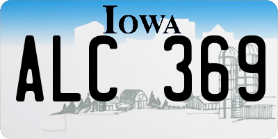 IA license plate ALC369