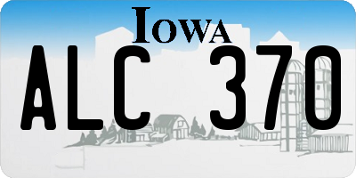 IA license plate ALC370