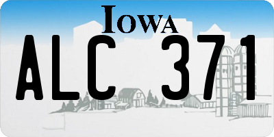 IA license plate ALC371