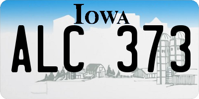 IA license plate ALC373