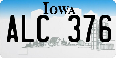 IA license plate ALC376