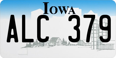 IA license plate ALC379