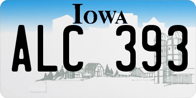 IA license plate ALC393
