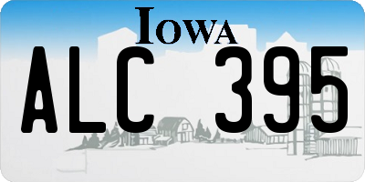 IA license plate ALC395