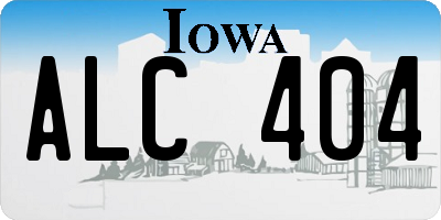 IA license plate ALC404