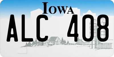 IA license plate ALC408