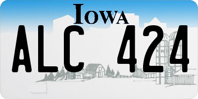 IA license plate ALC424