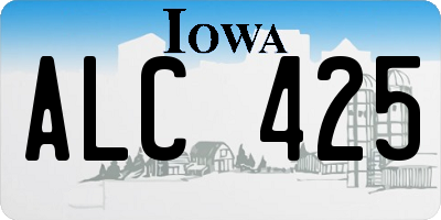 IA license plate ALC425
