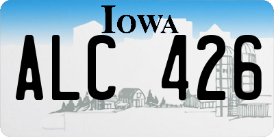 IA license plate ALC426